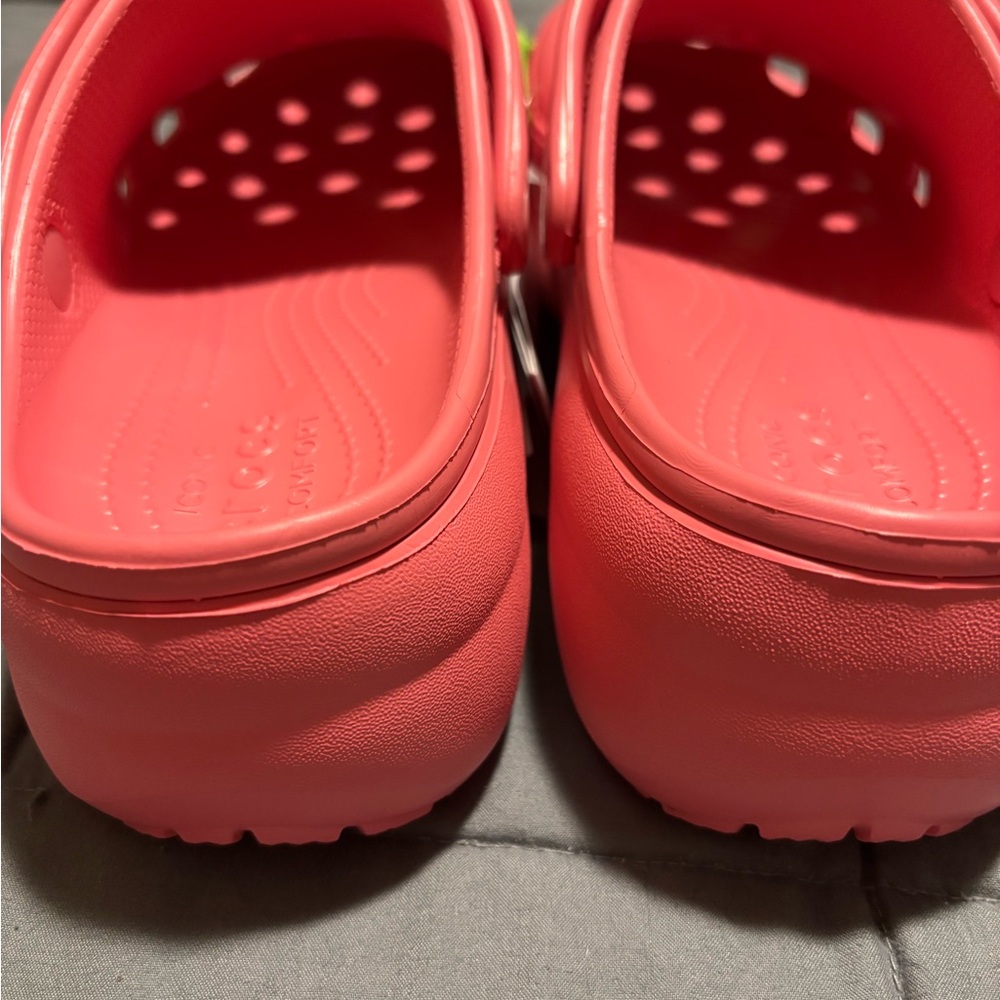 CROCS Women’s Hot Blush Classic Platform Clog Shoe Size 10 - Picture 3 of 8